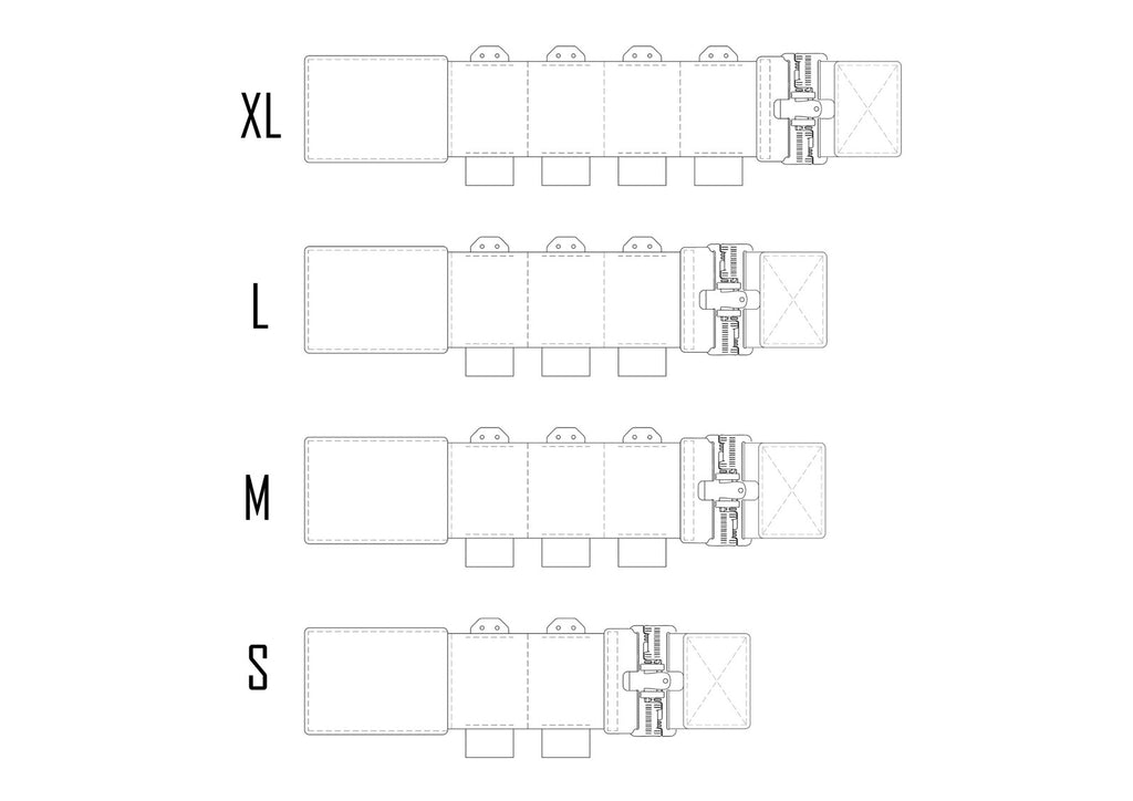 Templars Gear ROC Elastic Cummerbund W/P GEN4 Size Chart